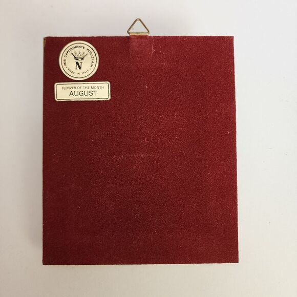 Set of 2 IBIS Capodimonte Porcelain Flower of The Month Framed Flowers - Picture 4 of 9